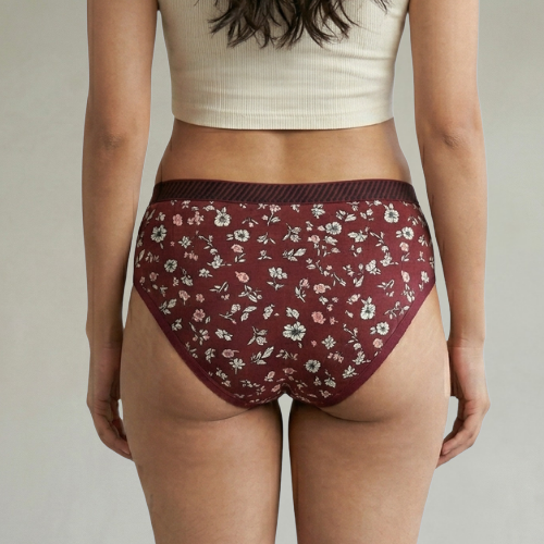Cotton-Rich Low-Rise Printed Bikini Panty For Women