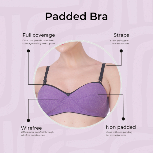 Cotton-Rich Lightly Padded Bra For Women
