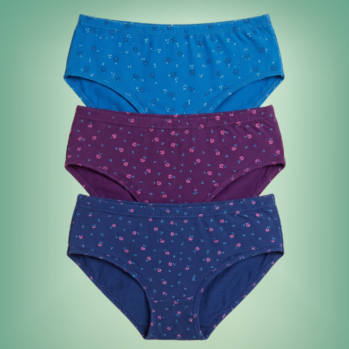 Cotton-Rich Mid-Waist Printed Hipster Panty For Women (Pack of 3)