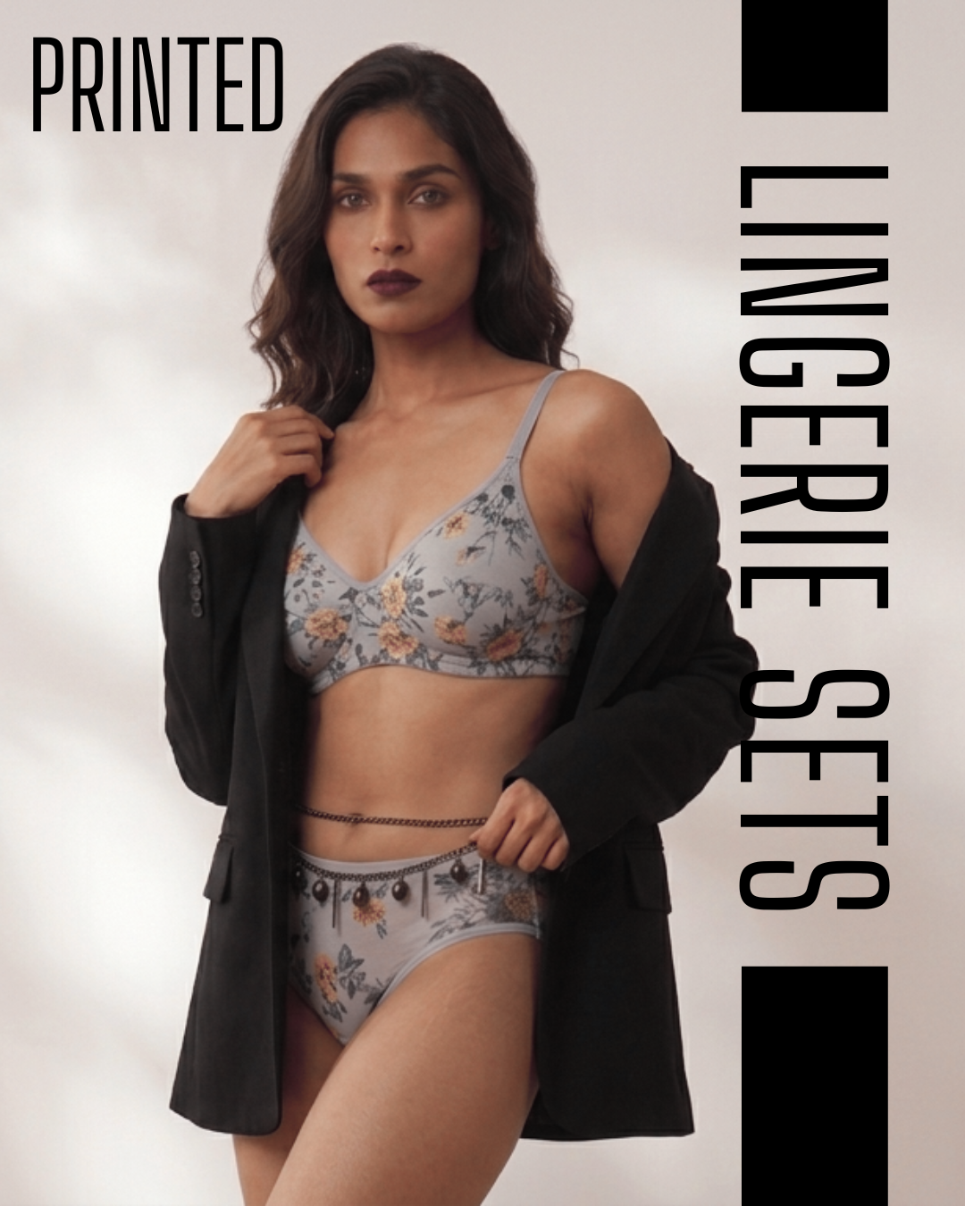 Printed Lingerie Sets