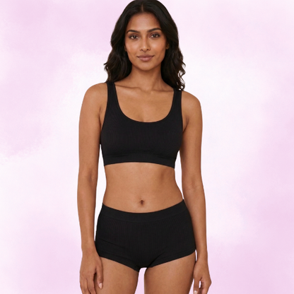 Cotton-Rich Full Coverage Everyday Lingerie Set For Women