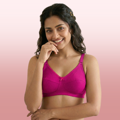 Cotton-Rich Non-Padded Full Coverage Everyday Bra for Women