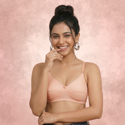 Cotton Rich Non-Padded Full Coverage Everyday Bra for Women