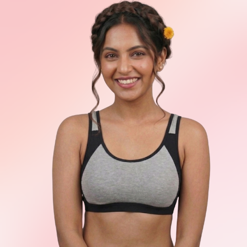 Cotton-Rich Full Coverage Sports Bra For Women