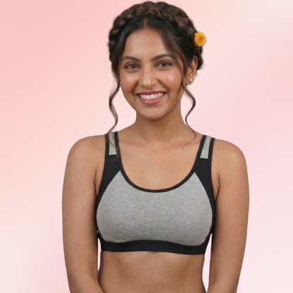 Cotton-Rich Full Coverage Sports Bra For Women