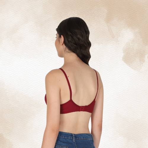 Cotton-Rich Full Coverage Double Layered T-Shirt Bra For Women