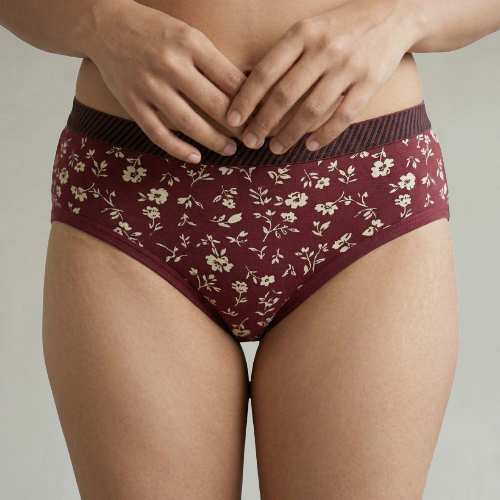 Cotton-Rich Low-Rise Printed Bikini Panty For Women