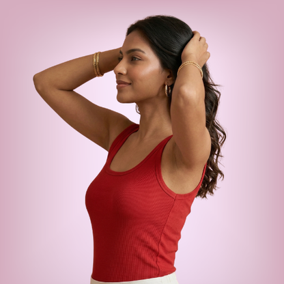 Cotton-Rich Full Coverage Stretchable Vest For Women
