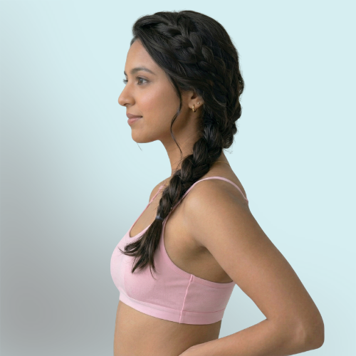 Cotton-Rich Full Coverage Solid Sports Bra For Women