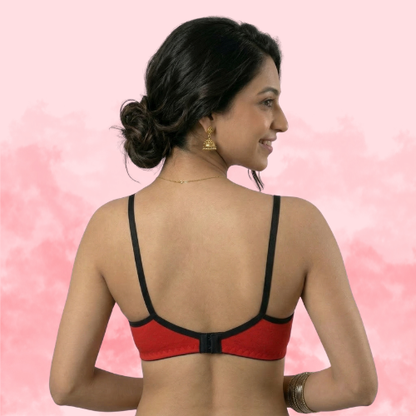 Cotton-Rich Full Coverage Solid T-Shirt Bra For Women