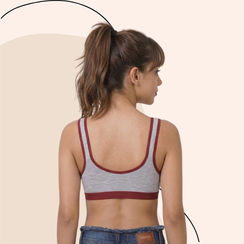 Cotton-Rich Full Coverage Solid Sports Bra For Women
