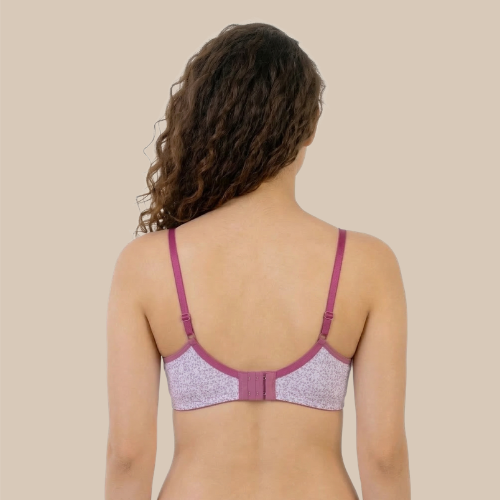 Cotton-Rich Full Coverage Printed Padded Bra For Women