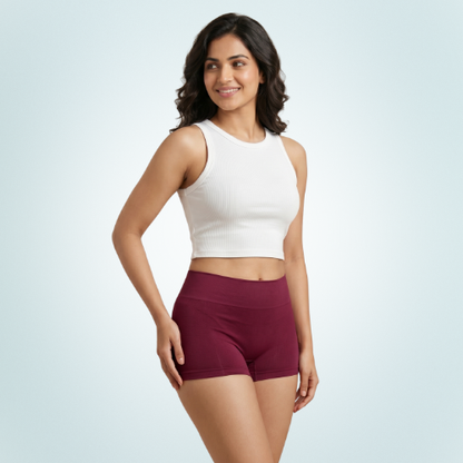 Cotton-Rich Mid-Waist Boyshort For Women