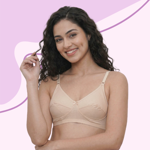 Cotton-Rich Non-Padded Full Coverage Everyday Bra for Women