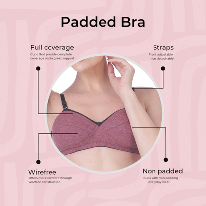 Cotton-Rich Lightly Padded Bra For Women