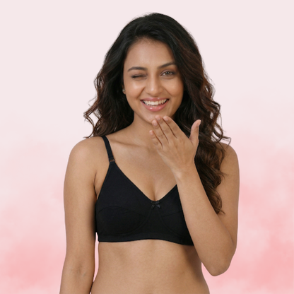 Cotton-Rich Non-Padded Full Coverage Everyday Bra for Women