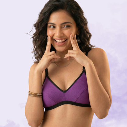 Cotton-Rich Non-Padded Full Coverage Everyday Bra for Women