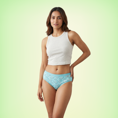 Cotton-Rich Mid-Waist Printed Brief Panty For Women (Pack of 3)