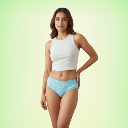 Cotton-Rich Mid-Waist Printed Brief Panty For Women (Pack of 3)