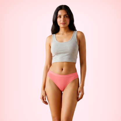 Lycra-Rich Mid-Rise Seamless Thong Panty For Women (Pack of 3)