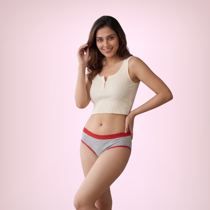 Cotton-Rich Low-Waist Hipster Panty for Women (Pack of 3)