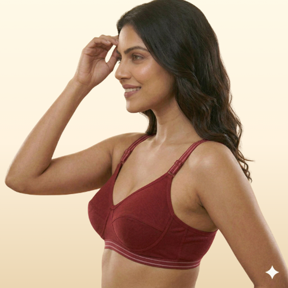 Cotton-Rich Non-Padded Full Coverage Everyday Bra for Women