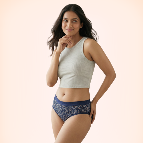 Cotton-Rich Mid-Rise Printed Bikini Panty For Women (Pack of 3)