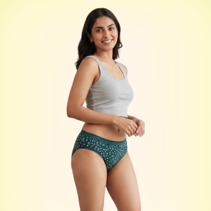 Cotton-Rich Mid-Waist Printed Hipster Panty For Women (Pack of 3)
