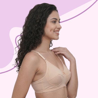 Cotton-Rich Non-Padded Full Coverage Everyday Bra for Women