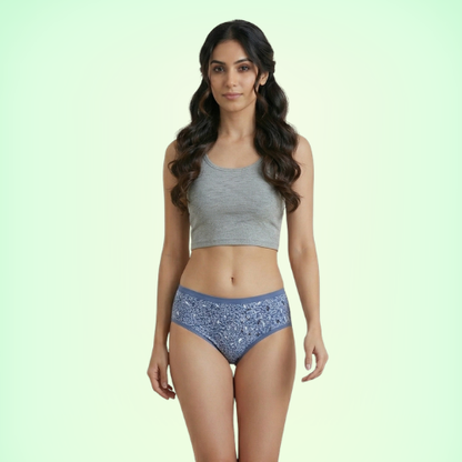 Cotton-Rich Mid-Waist Printed Hipster Panty For Women (Pack of 3)