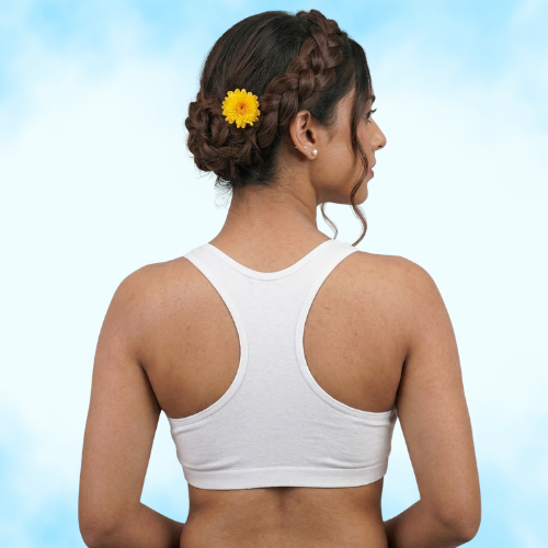 Cotton-Rich Full Coverage Solid Sports Bra For Women