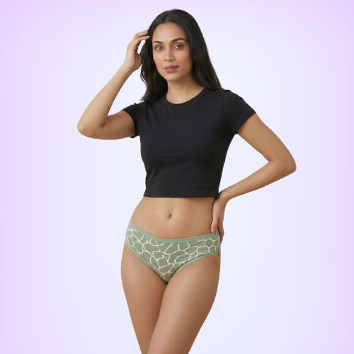 Cotton-Rich Mid-Waist Printed Hipster Panty For Women (Pack of 3)