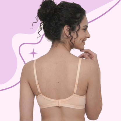 Cotton-Rich Non-Padded Full Coverage Everyday Bra for Women