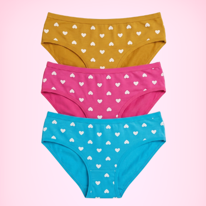 Cotton-Rich Low-Rise Printed Everyday Brief For Women (Pack of 3)