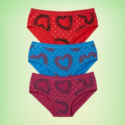 Cotton-Rich Mid-Waist Hipster Panty For Women (Pack of 3)