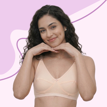 Cotton-Rich Non-Padded Full Coverage Everyday Bra for Women