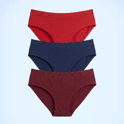 Cotton-Rich Low-Rise Bikini Panty For Women (Pack of 3)