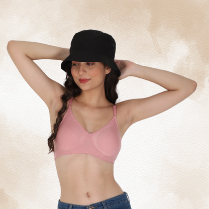 Cotton-Rich Full Coverage Double Layered T-Shirt Bra For Women