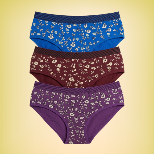 Cotton-Rich Low-Rise Printed Bikini Panty For Women (Pack of 3)