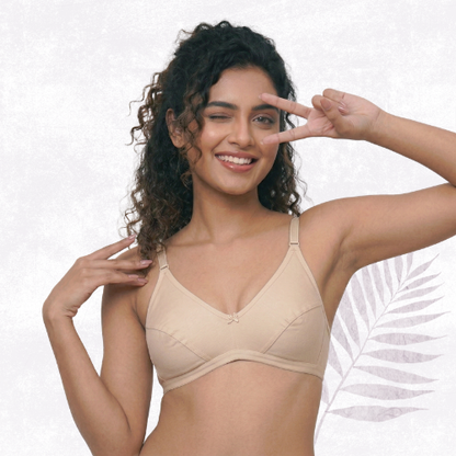 Cotton-Rich Non-Padded Full Coverage Everyday Bra for Women