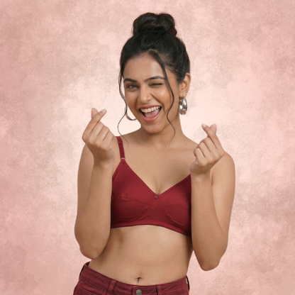 Cotton Rich Non-Padded Full Coverage Everyday Bra for Women