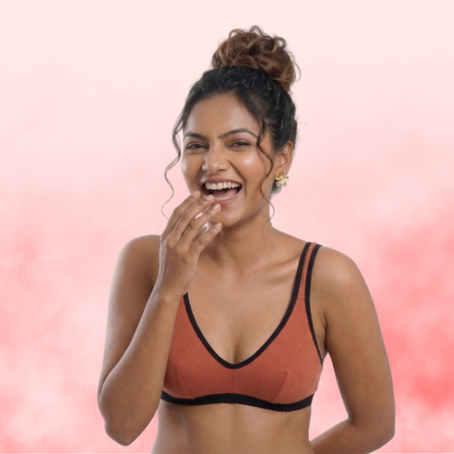 Cotton-Rich Full Coverage Solid Sports Bra For Women