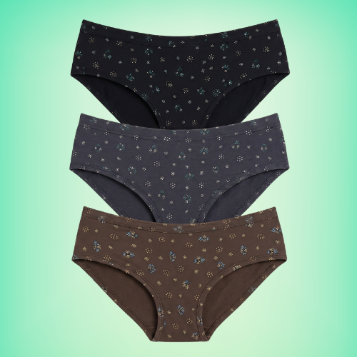 Cotton-Rich Low-Waist Printed Hipster Panty For Women (Pack of 3)