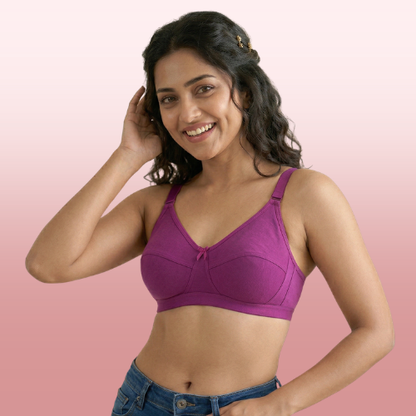 Cotton-Rich Non-Padded Full Coverage Everyday Bra for Women