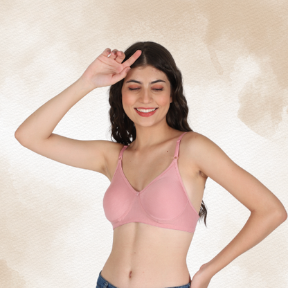 Cotton-Rich Full Coverage Double Layered T-Shirt Bra For Women