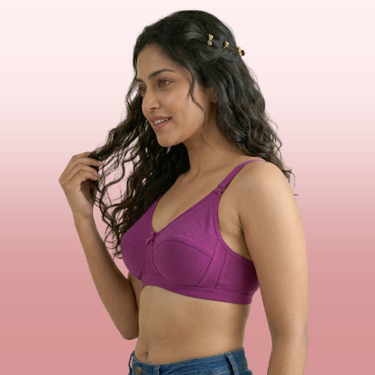 Cotton-Rich Non-Padded Full Coverage Everyday Bra for Women