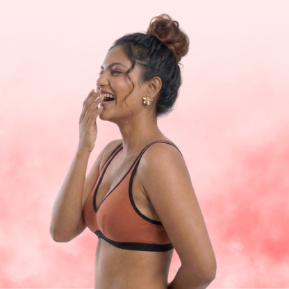 Cotton-Rich Full Coverage Solid Sports Bra For Women