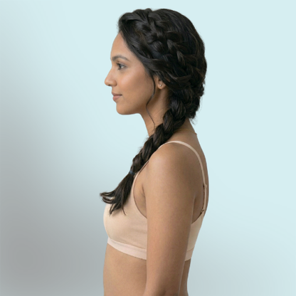 Cotton-Rich Full Coverage Solid Sports Bra For Women