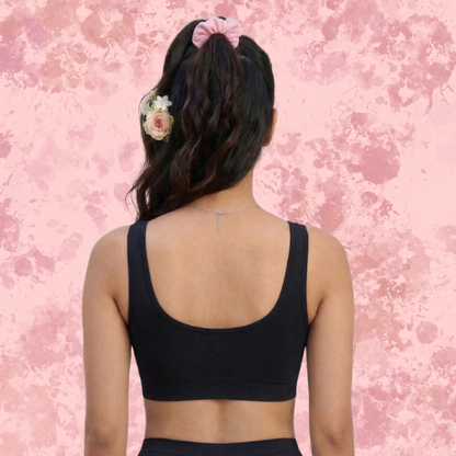 Spandex Full Coverage Solid Non-Padded Sports Bra For Women