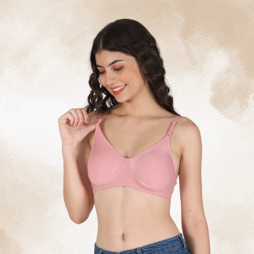 Cotton-Rich Full Coverage Double Layered T-Shirt Bra For Women